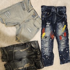 Jeans and  shots for toddlers Size 3T